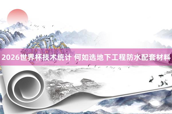 2026世界杯技术统计 何如选地下工程防水配套材料