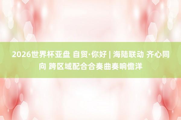 2026世界杯亚盘 自贸·你好 | 海陆联动 齐心同向 跨区域配合合奏曲奏响儋洋