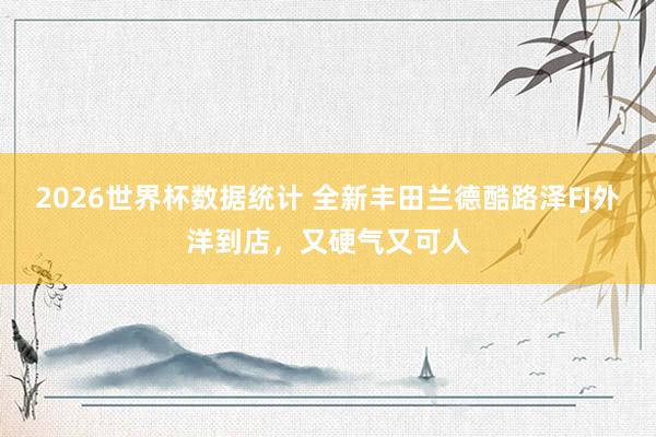 2026世界杯数据统计 全新丰田兰德酷路泽FJ外洋到店，又硬气又可人