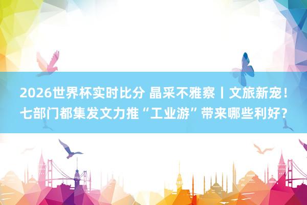 2026世界杯实时比分 晶采不雅察丨文旅新宠！七部门都集发文力推“工业游”带来哪些利好？
