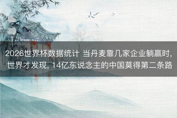 2026世界杯数据统计 当丹麦靠几家企业躺赢时， 世界才发现， 14亿东说念主的中国莫得第二条路